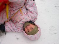 Depuis le gite d'Appy en Haute Ariege, luge et boules de neige en hiver