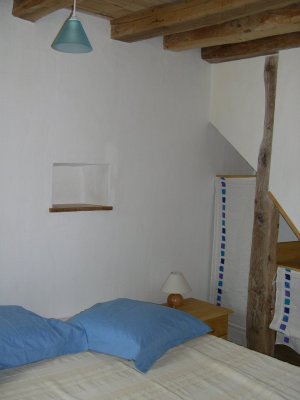 La Chambre bleue du gite, a louer ete comme hiver en Haute Ariege