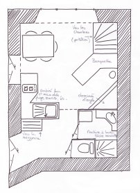Plan du niveau principal du gite
